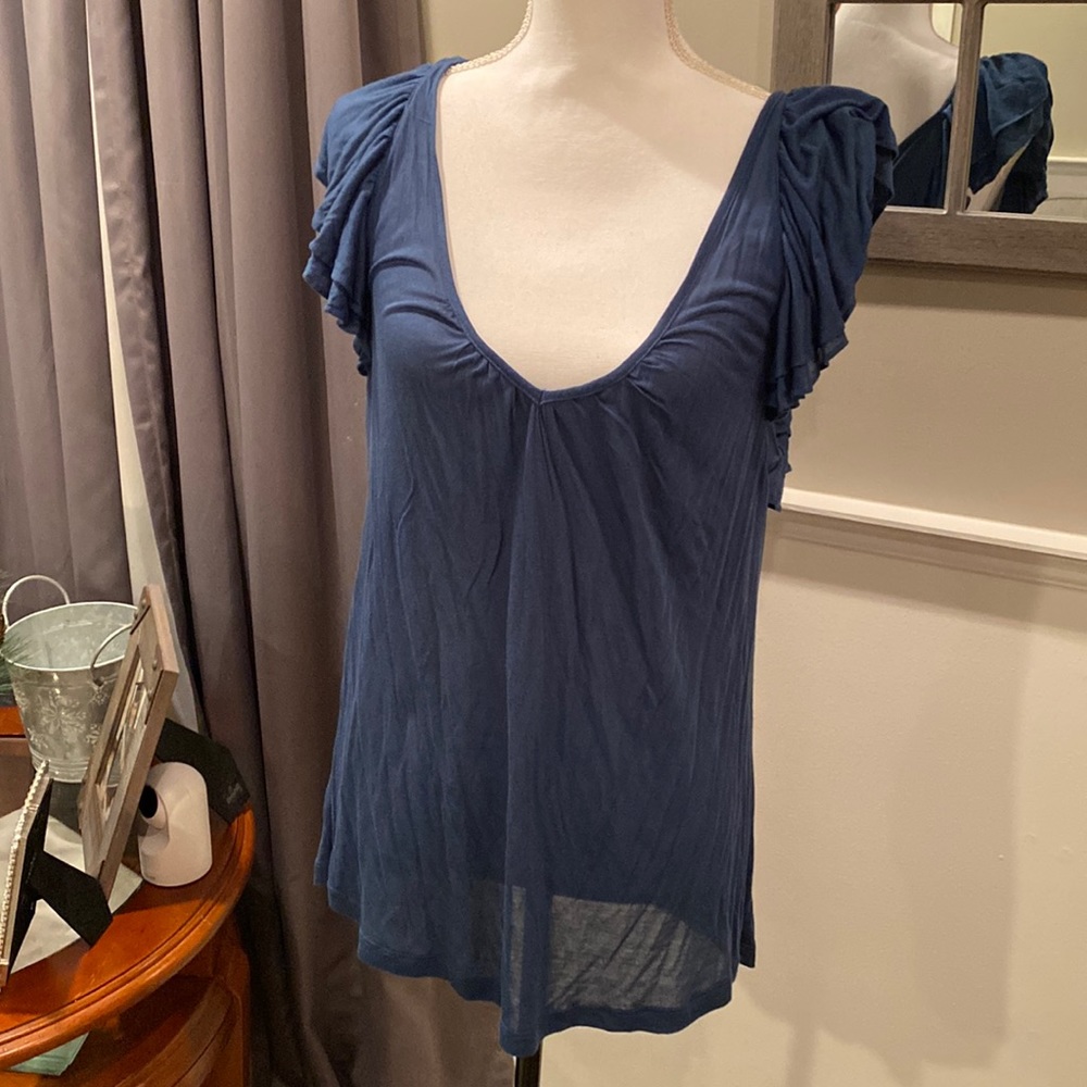 BCBG Maxazria blue top